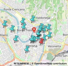 Mappa Vicolo Cadrega, 37121 Verona VR, Italia (0.745)
