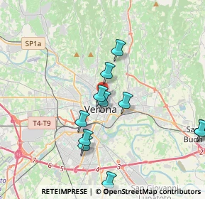 Mappa Via Cadrega, 37121 Verona VR, Italia (3.87364)