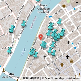 Mappa Via Cadrega, 37121 Verona VR, Italia (0.112)