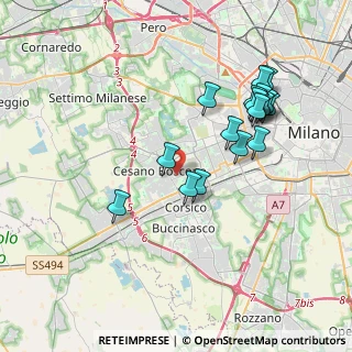 Mappa Via Tiziano Vecellio, 20090 Cesano Boscone MI, Italia (3.78278)