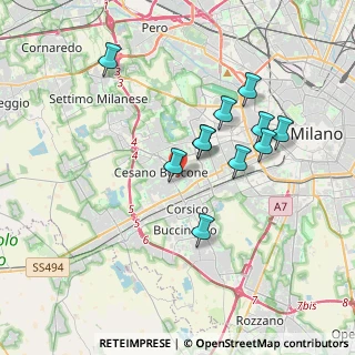 Mappa Via Tiziano Vecellio, 20090 Cesano Boscone MI, Italia (3.27273)