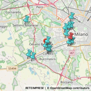 Mappa Via Tiziano Vecellio, 20090 Cesano Boscone MI, Italia (3.76333)