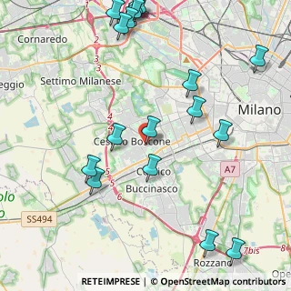 Mappa Via Tiziano Vecellio, 20090 Cesano Boscone MI, Italia (5.752)