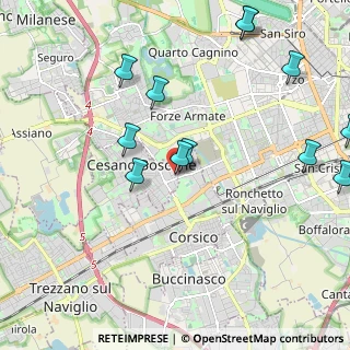 Mappa Via Tiziano Vecellio, 20090 Cesano Boscone MI, Italia (2.42333)