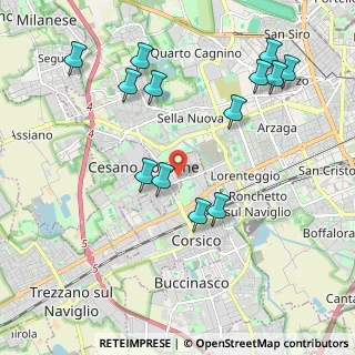 Mappa Via Tiziano Vecellio, 20090 Cesano Boscone MI, Italia (2.21385)
