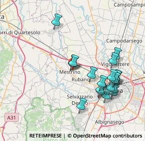 Mappa Via degli Alpini, 35035 Mestrino PD, Italia (7.82556)