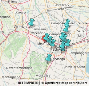 Mappa Via degli Alpini, 35035 Mestrino PD, Italia (11.3675)