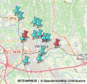 Mappa Via Augusto Verità, 37121 Verona VR, Italia (3.14214)