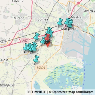 Mappa Via Torcello, 30034 Mira VE, Italia (2.878)