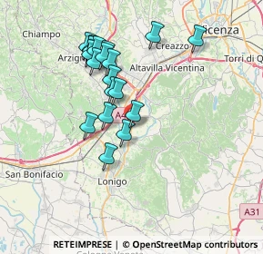 Mappa Meledo, 36040 Sarego VI, Italia (6.61895)