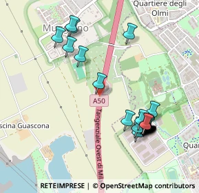 Mappa A50 Tangenziale Ovest di Milano, 20152 Milano MI, Italia (0.53571)