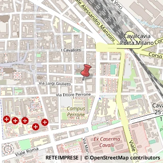 Mappa Via Pietro Azario, 10, 28100 Novara, Novara (Piemonte)