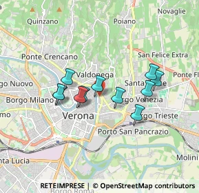 Mappa Interrato Redentore, 37129 Verona VR, Italia (1.38455)