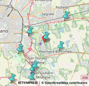 Mappa Via Traversi, 20068 Peschiera Borromeo MI, Italia (5.58545)