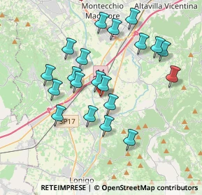 Mappa Contrada Frigon, 36054 Montebello Vicentino VI, Italia (3.532)