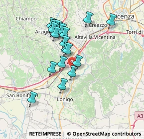 Mappa Contrada Frigon, 36040 Sarego VI, Italia (6.5955)