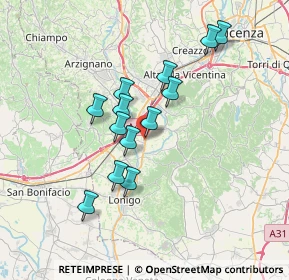 Mappa Via della Meccanica, 36040 Sarego VI, Italia (5.90154)