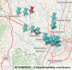 Mappa Via El Alamein, 35035 Mestrino PD, Italia (7.14588)