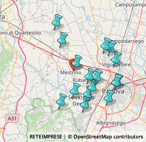 Mappa Via El Alamein, 35035 Mestrino PD, Italia (7.22375)