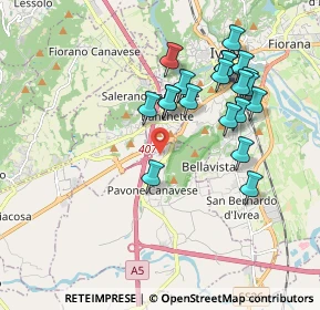 Mappa Via Pavone, 10018 Pavone Canavese TO, Italia (1.8215)