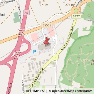 Mappa Via Circonvallazione, 95/35, 10018 Pavone Canavese, Torino (Piemonte)