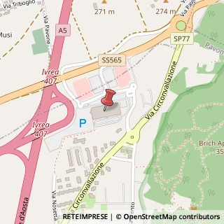 Mappa Via Circonvallazione, 95, 10018 Pavone Canavese, Torino (Piemonte)