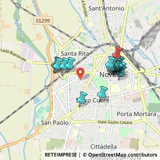 Mappa Via Lazzarino E., 28100 Novara NO, Italia (0.817)