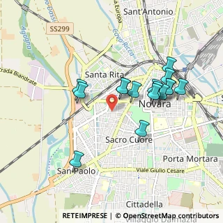 Mappa Via Lazzarino E., 28100 Novara NO, Italia (0.84063)