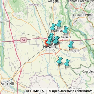 Mappa Via Lazzarino E., 28100 Novara NO, Italia (4.86583)
