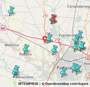Mappa Piazza Donatore di Sangue, 35136 Padova PD, Italia (5.41688)