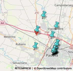 Mappa Piazza Donatore di Sangue, 35136 Padova PD, Italia (4.6995)