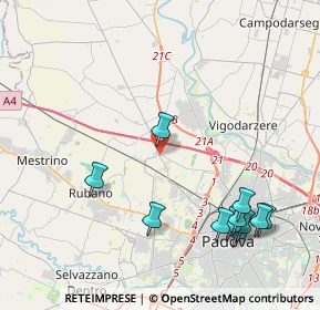 Mappa Piazza Donatore di Sangue, 35136 Padova PD, Italia (4.80545)