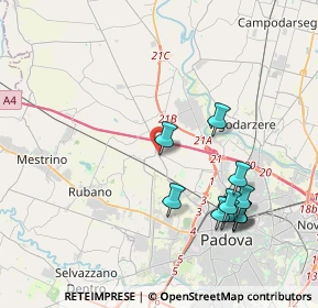Mappa Piazza Donatore di Sangue, 35136 Padova PD, Italia (4.10455)