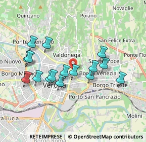 Mappa Vicolo Moise, 37129 Verona VR, Italia (1.71938)