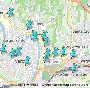 Mappa Vicolo Moise, 37129 Verona VR, Italia (1.02813)