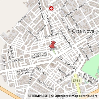 Mappa Piazza Pietro Nenni,  1, 71045 Orta Nova, Foggia (Puglia)