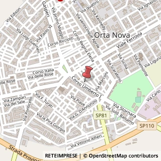 Mappa Via Carità, 32, 71045 Orta Nova, Foggia (Puglia)
