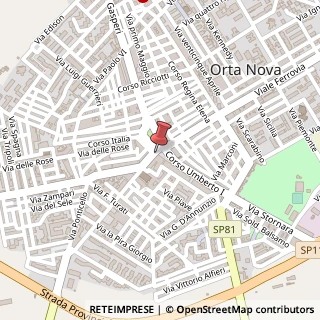 Mappa Piazza Pietro Nenni, 41, 70145 Orta Nova, Foggia (Puglia)