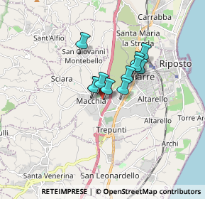 Mappa Via Principe di Piemonte, 95014 Giarre CT, Italia (1.12545)