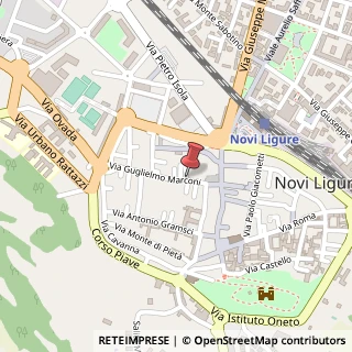 Mappa Via Guglielmo Marconi, 34, 15067 Novi Ligure, Alessandria (Piemonte)