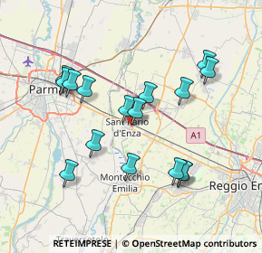 Mappa Via Roberto Rossellini, 42049 Sant'Ilario d'Enza RE, Italia (7.16938)