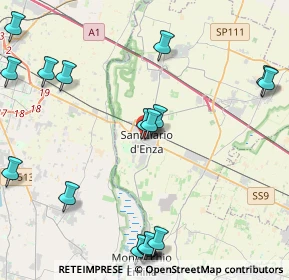 Mappa Via Costituzione, 42049 Sant'Ilario d'Enza RE, Italia (5.9365)