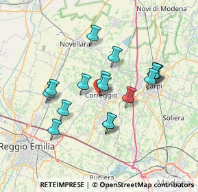 Mappa Via Fratelli Cervi, 42015 Correggio RE, Italia (6.31438)