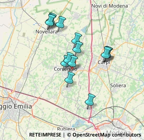 Mappa Via Giuseppe Becchi, 42015 Correggio RE, Italia (6.09929)