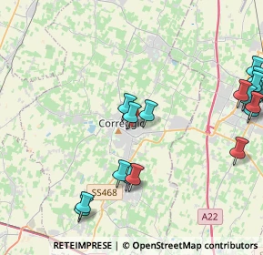 Mappa Via F. Timolini, 42015 Correggio RE, Italia (5.6795)