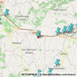 Mappa Regione Saline, 14050 San Marzano Oliveto AT, Italia (3.842)