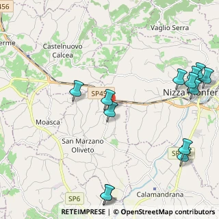 Mappa Regione Saline, 14050 San Marzano Oliveto AT, Italia (2.83)