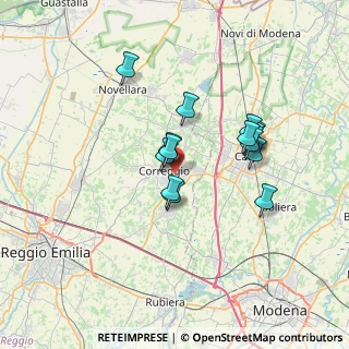 Mappa Via Augusto Righi, 42015 Correggio RE, Italia (5.81667)