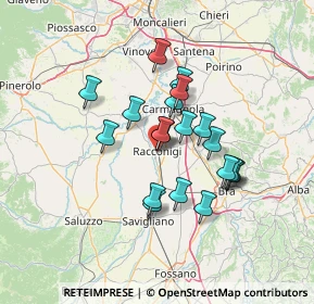 Mappa Via Bartolomeo Muzzone, 12035 Racconigi CN, Italia (11.0445)