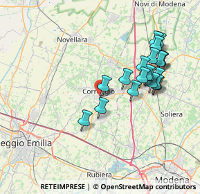 Mappa Via Praga, 42015 Correggio RE, Italia (7.4465)